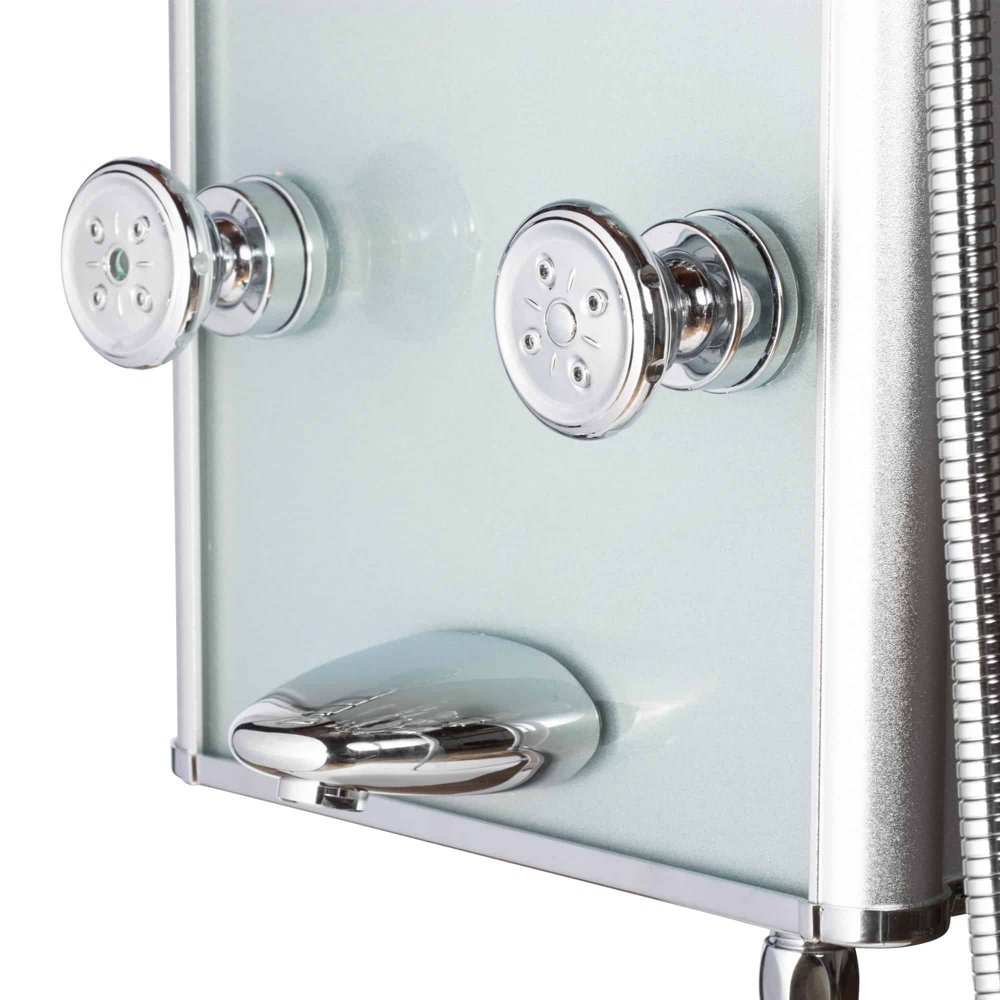 Pulse Shower Spa Kihei II Luxury System with Silver Glass and Chrome Hardware - primehubstore.shop Shower Systems