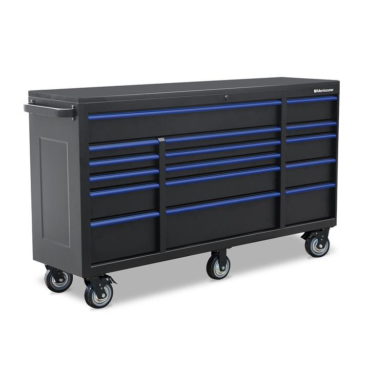 Montezuma 72 X 20 Inch Tool Box & Rolling Tool Cabinet With Multiple Power Outlets - primehubstore.shop Tool Cabinets