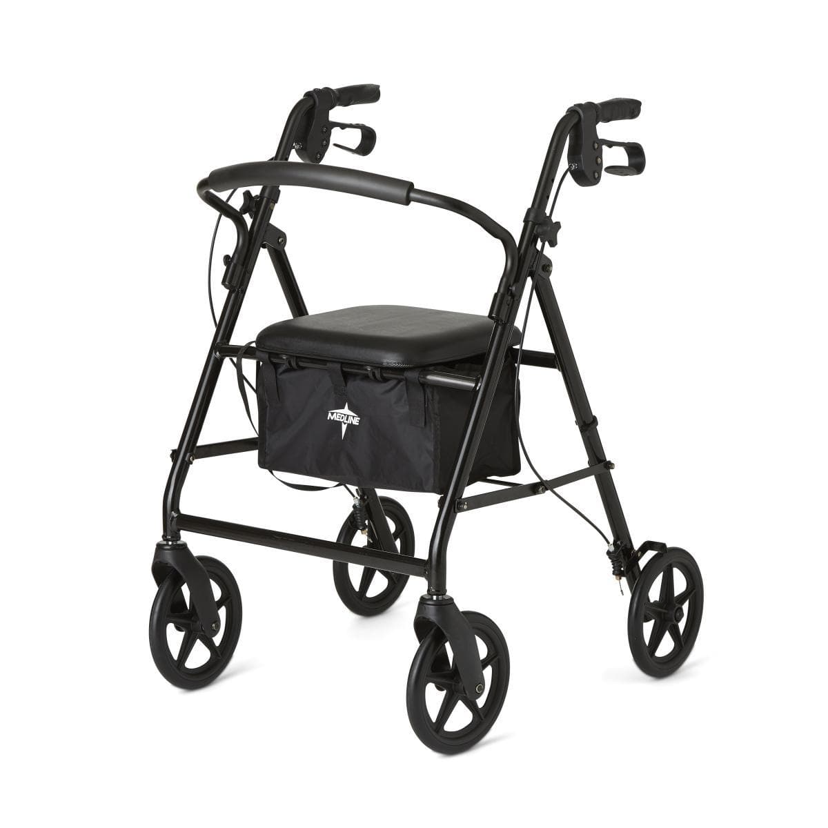 Medline Standard Steel Folding Rollator Adult Rolling Walker - primehubstore.shop Rollators