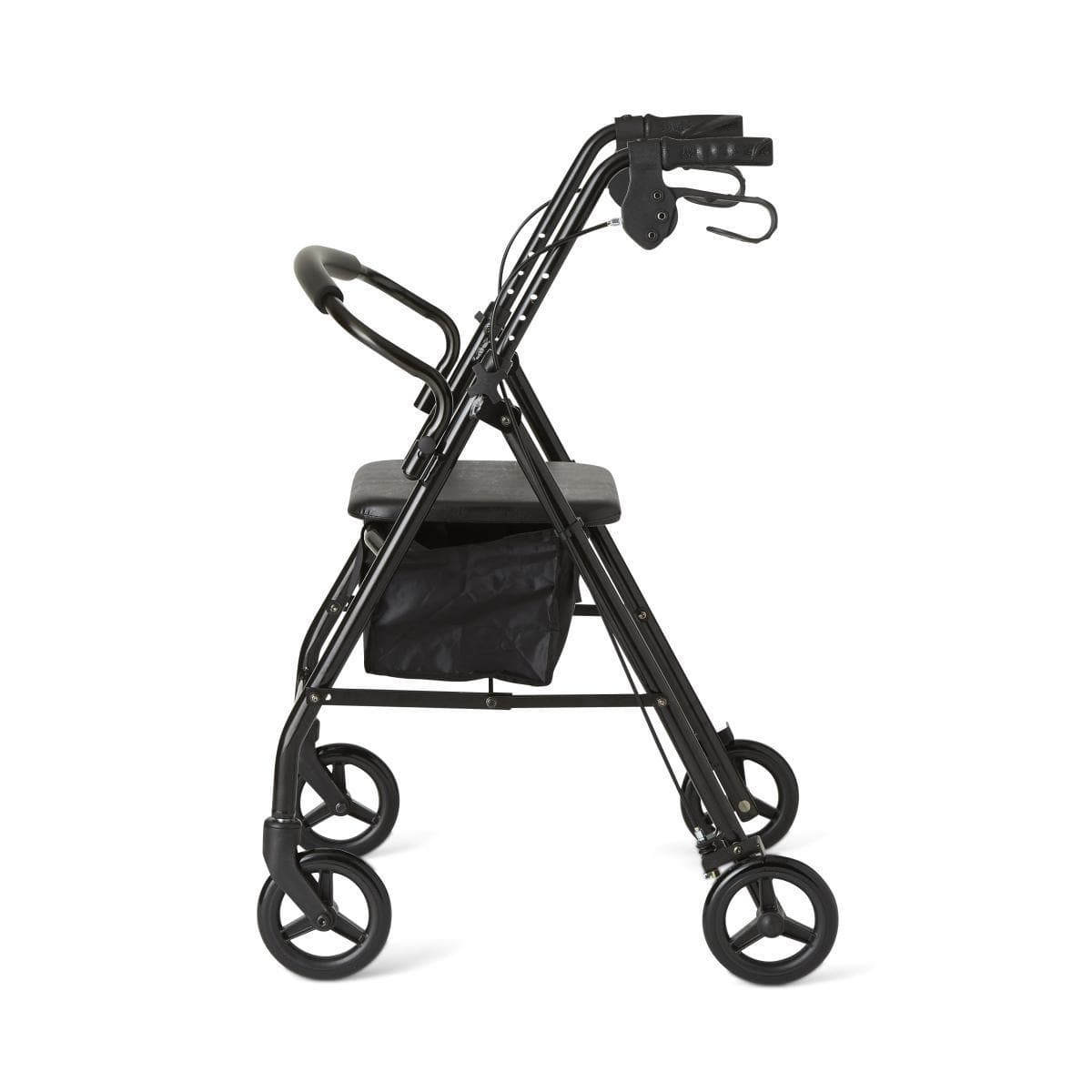 Medline Standard Steel Folding Rollator Adult Rolling Walker - primehubstore.shop Rollators