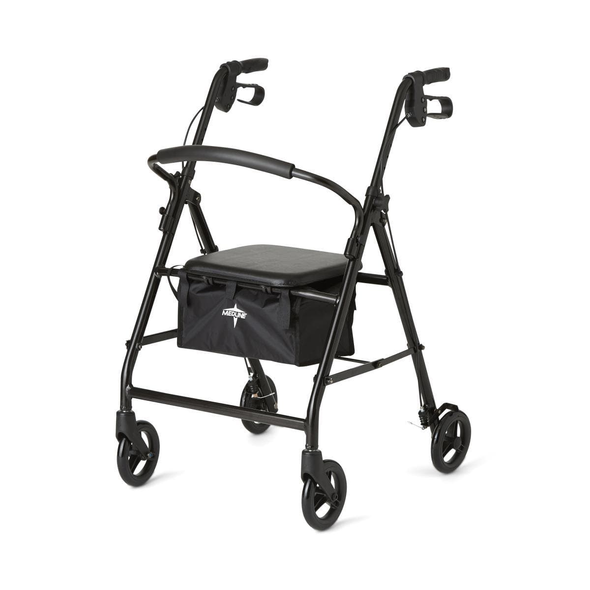 Medline Standard Steel Folding Rollator Adult Rolling Walker - primehubstore.shop Rollators