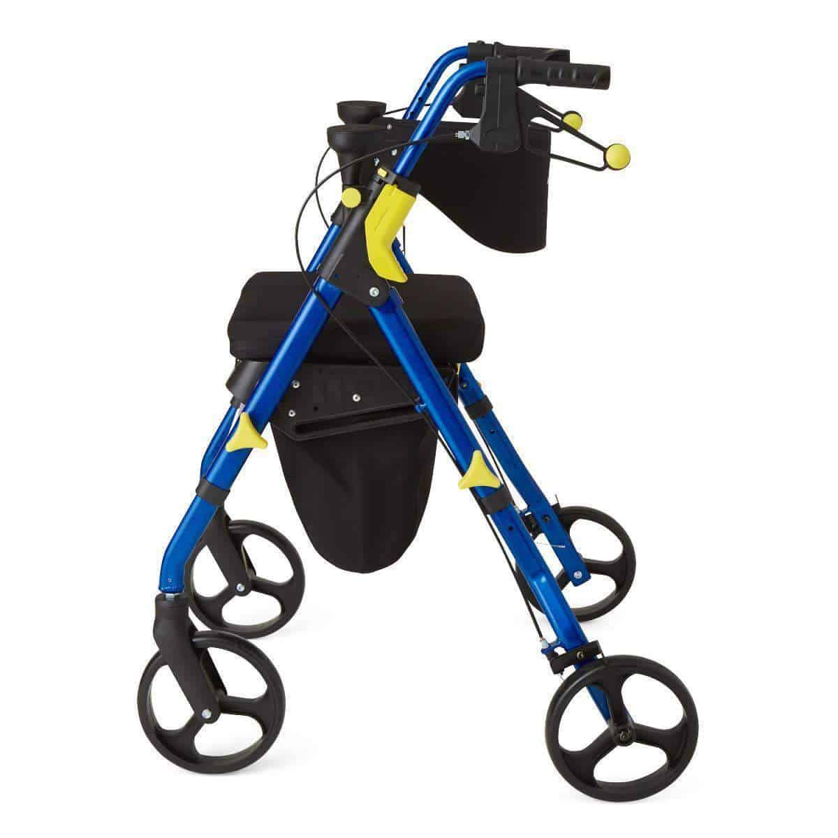 Medline Premium Empower Folding Mobility Rollator Walker with 8" Wheels - primehubstore.shop Rollators
