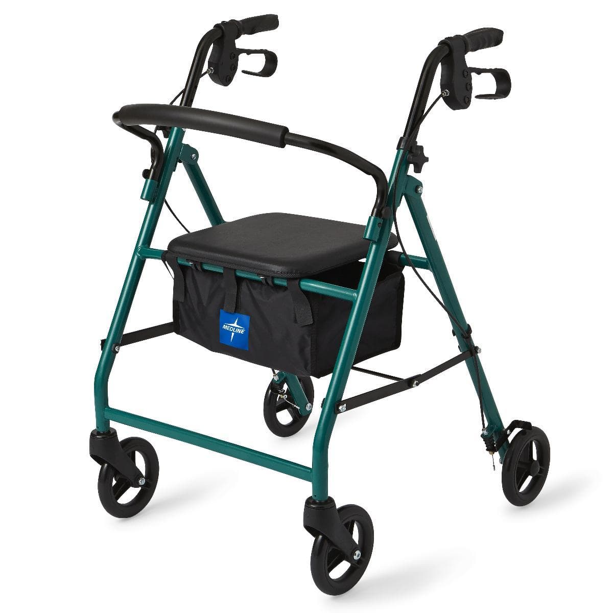 Medline Standard Steel Folding Rollator Adult Rolling Walker - primehubstore.shop Rollators