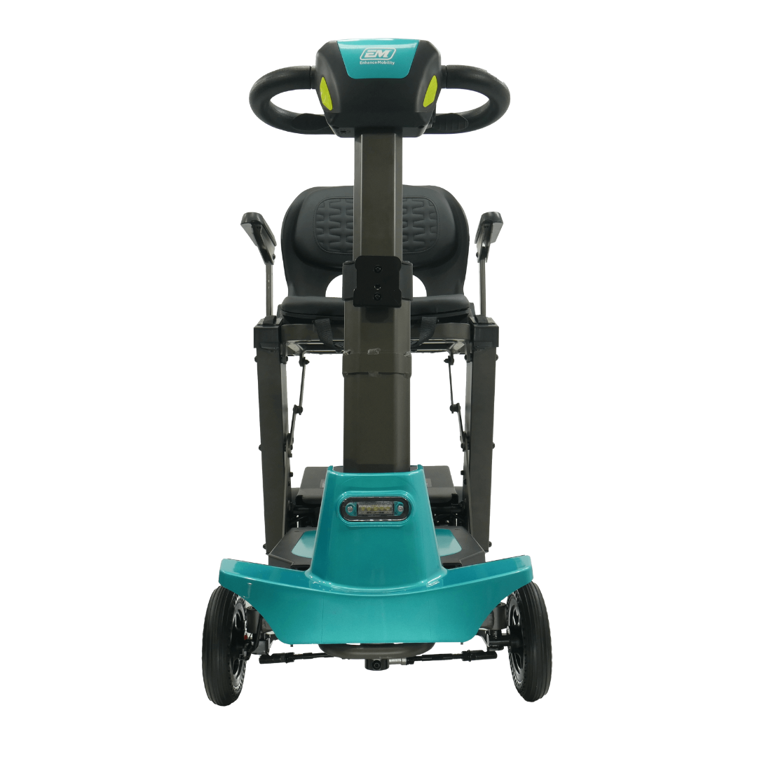 MOJO Lightweight Automatic Folding Travel Scooter - Airline Approved - Aqua front