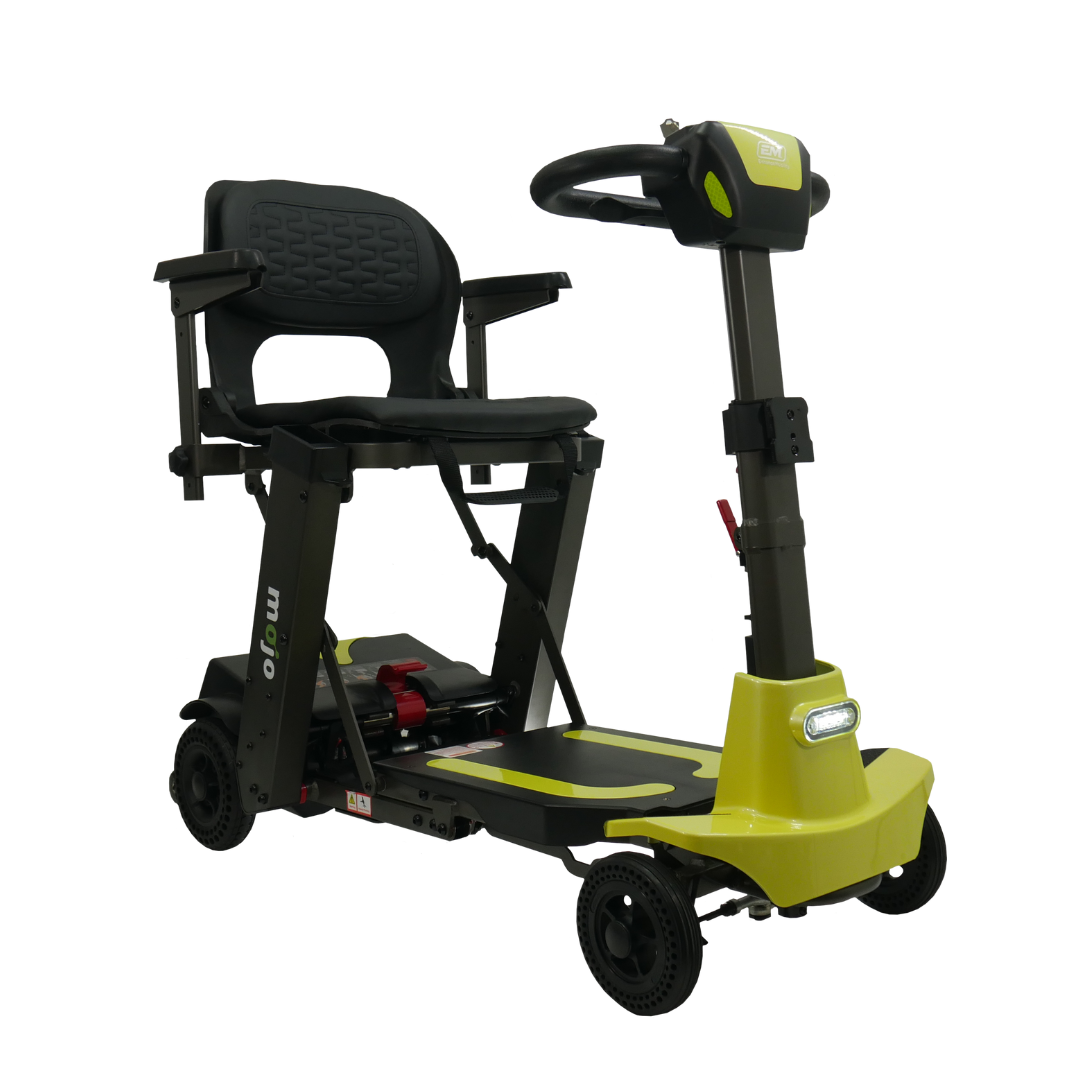 MOJO Lightweight Automatic Folding Travel Scooter - Airline Approved - Lemony Lime