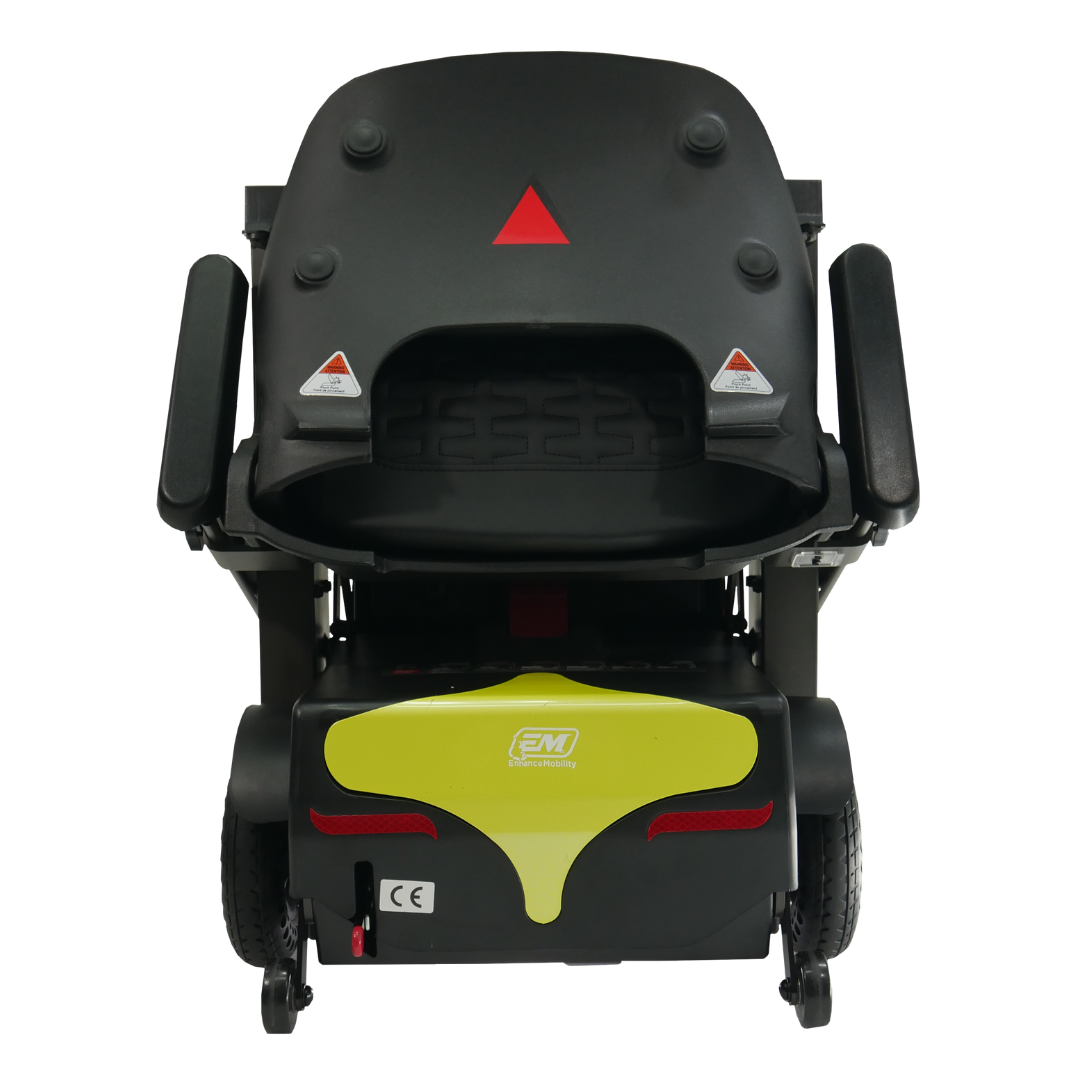 MOJO Lightweight Automatic Folding Travel Scooter - Airline Approved - Lemony Lime folded