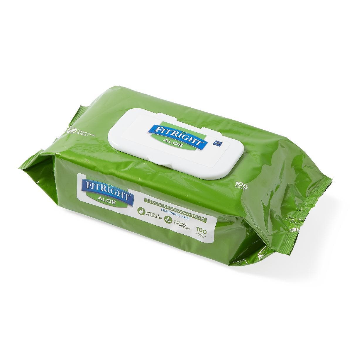 FitRight Large Personal Cleansing Wipes - Aloe Scented - Packs of 100 - primehubstore.shop Cleansing Wipes