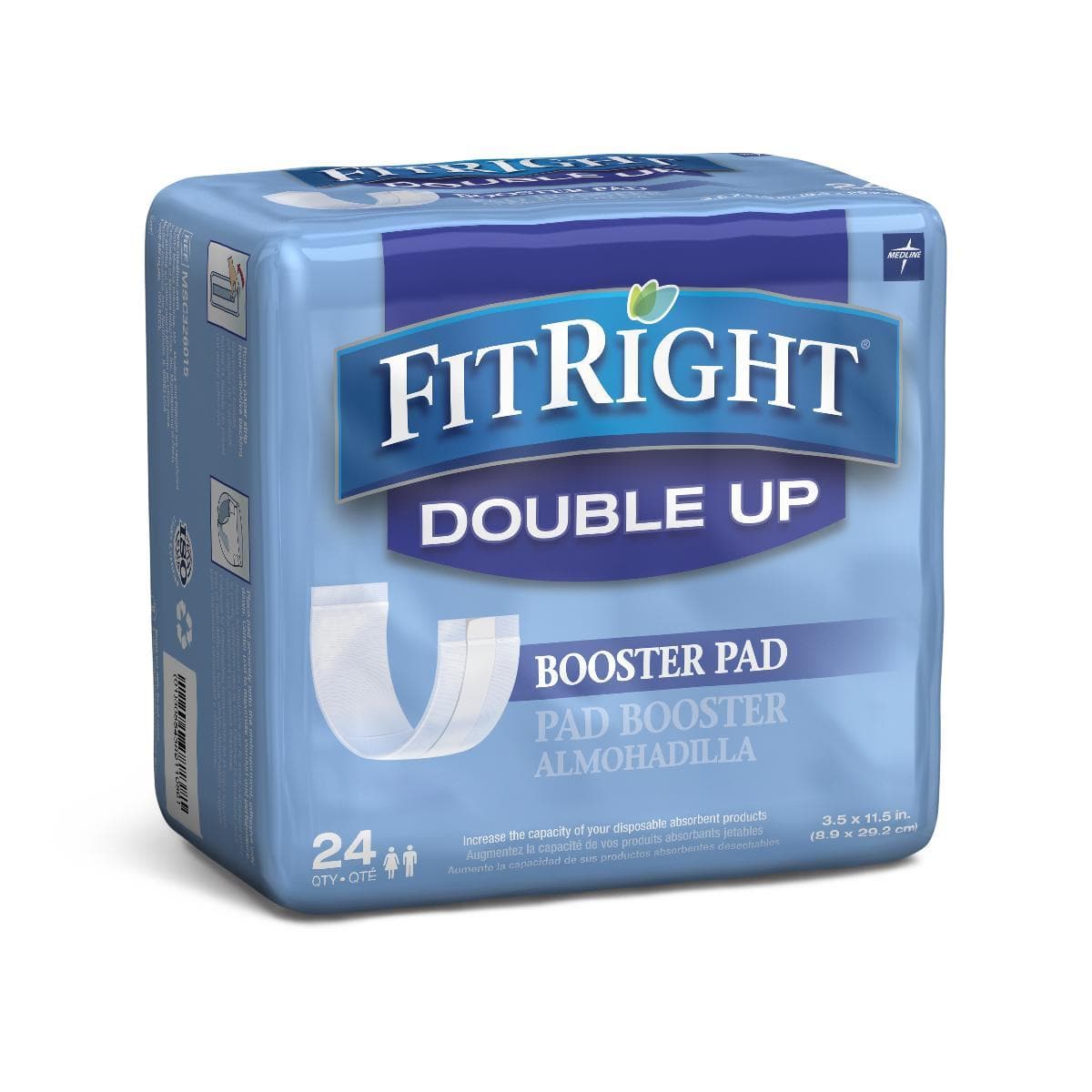 FitRight Double Up Thin Incontinence Booster Pads - Case of 192 Pads - primehubstore.shop Bosster Pads