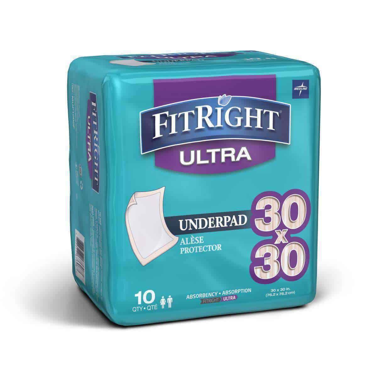 FitRight Ultra Hospital-Quality Disposable Underpads - primehubstore.shop Incontinence