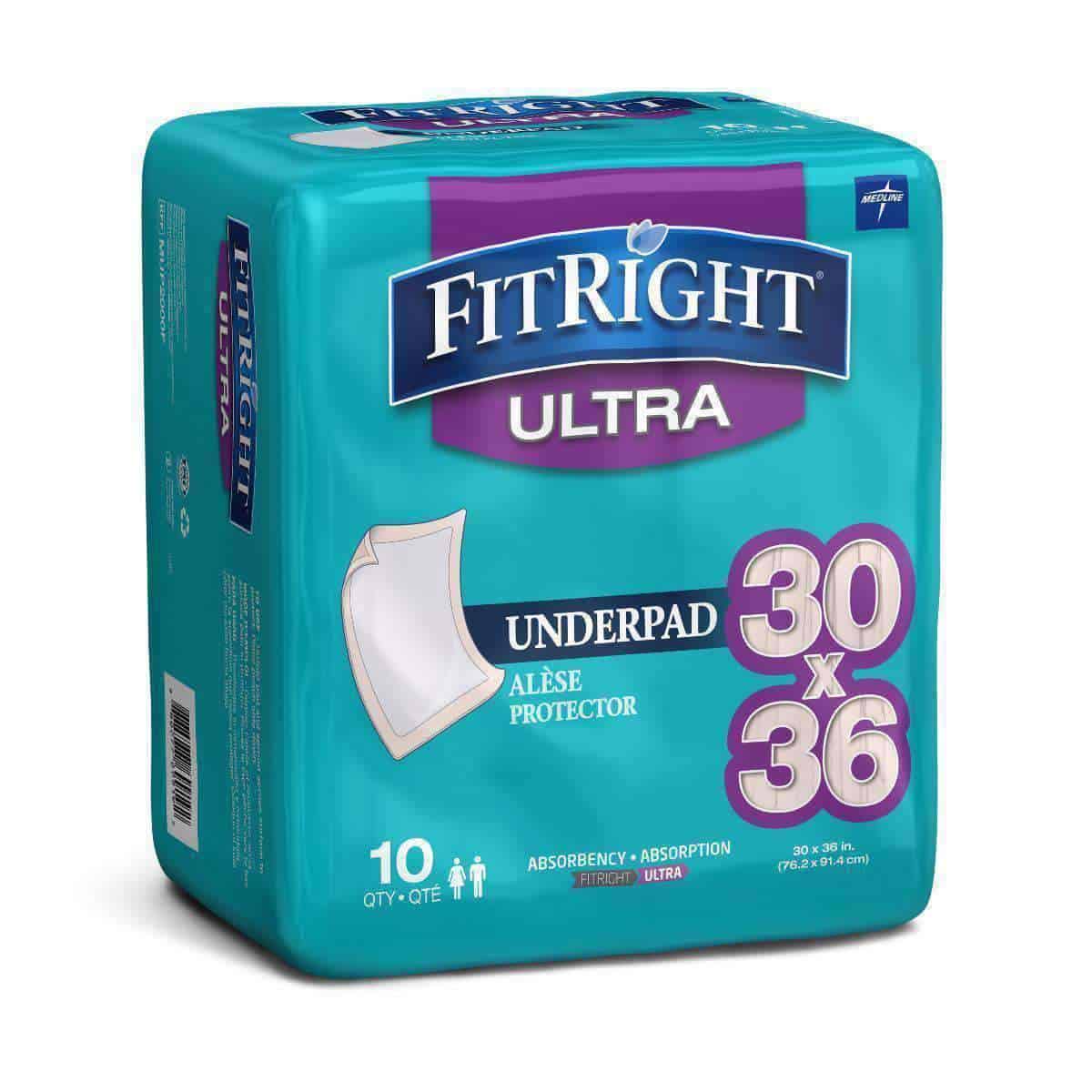 FitRight Ultra Hospital-Quality Disposable Underpads - primehubstore.shop Incontinence