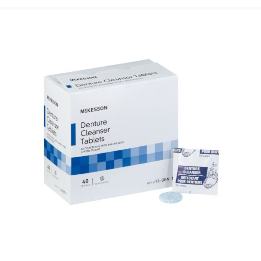 Mckesson Denture Cleaner McKesson Unflavored - 40 Tablets - primehubstore.shop Denture Cleaning