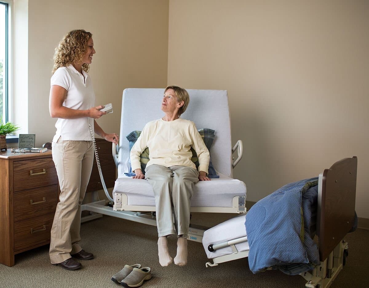 Med-Mizer Stand Assist Pivot Turn Adjustable Bed Package - Includes Mattress and Side Rails - primehubstore.shop Bed Packages