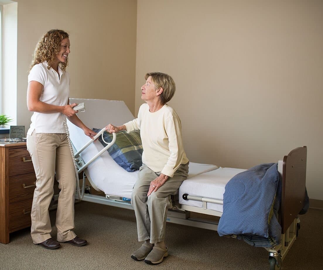 Med-Mizer Stand Assist Pivot Turn Adjustable Bed Package - Includes Mattress and Side Rails - primehubstore.shop Bed Packages