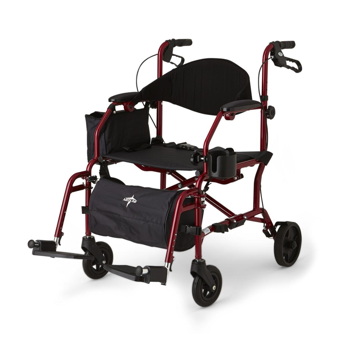 Medline Deluxe Hybrid Combination Rollator & Transport Chairs - primehubstore.shop Rollators