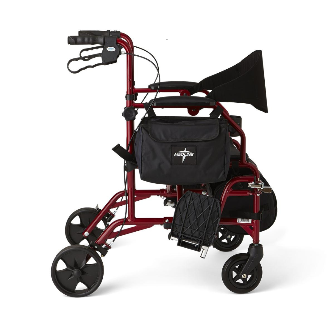 Medline Deluxe Hybrid Combination Rollator & Transport Chairs - primehubstore.shop Rollators