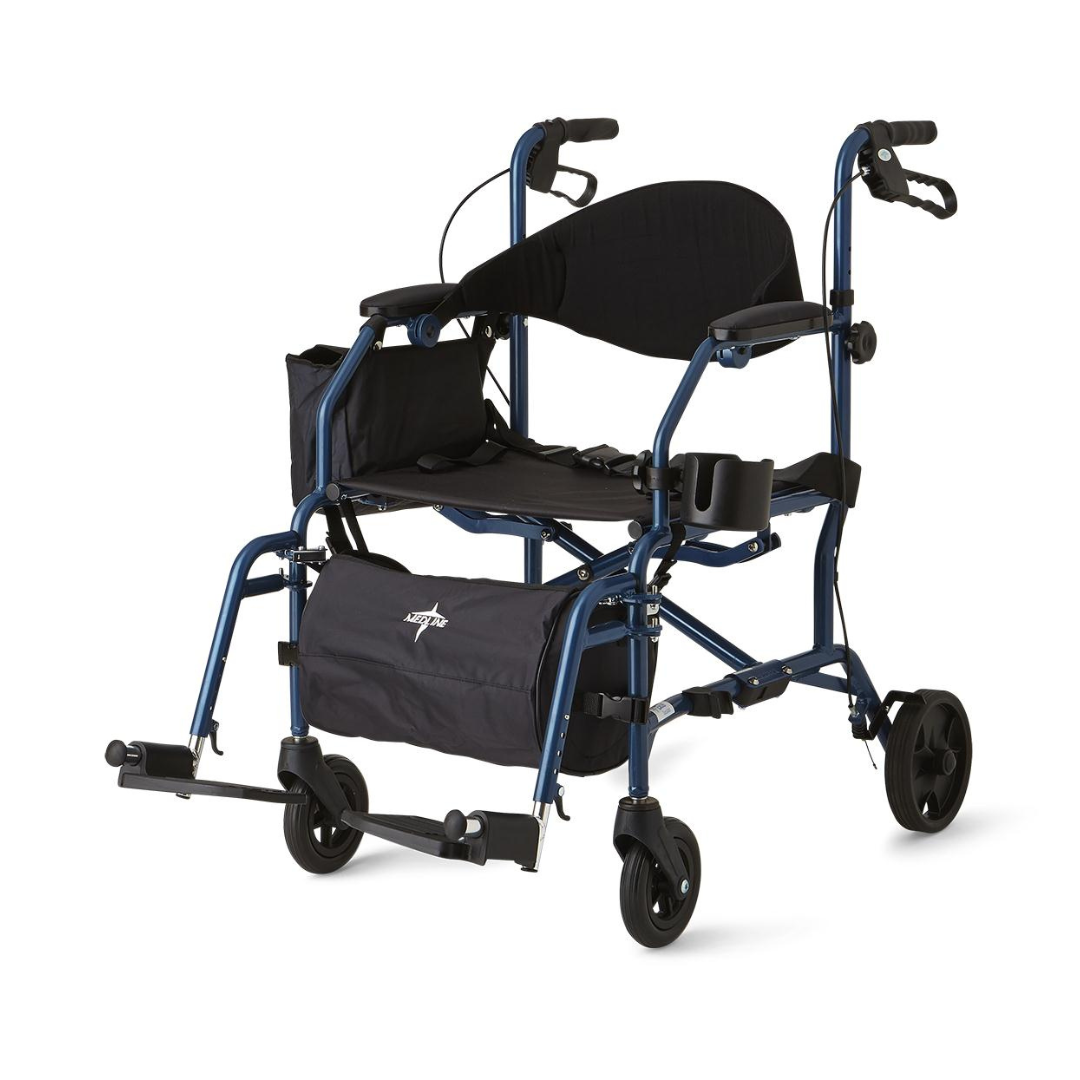 Medline Deluxe Hybrid Combination Rollator & Transport Chairs - primehubstore.shop Rollators
