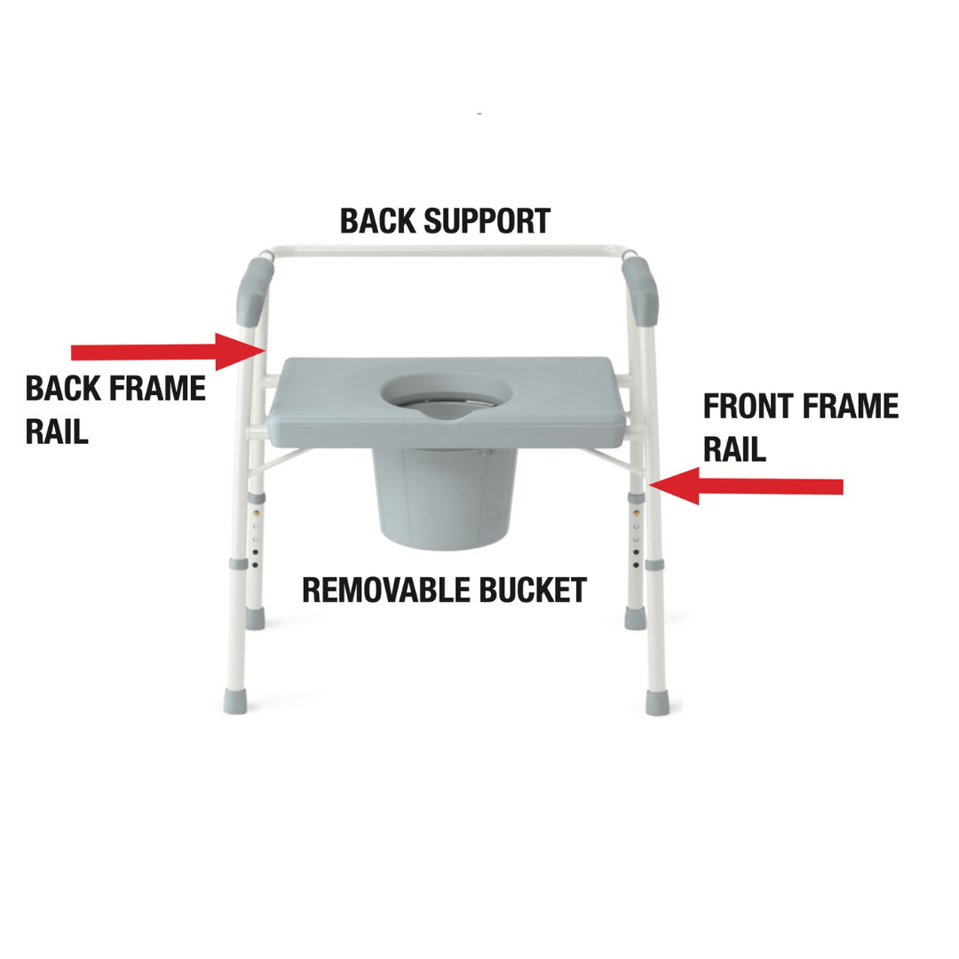 Medline Extra Wide Bariatric Commode - 650 lb Capacity - primehubstore.shop Commodes