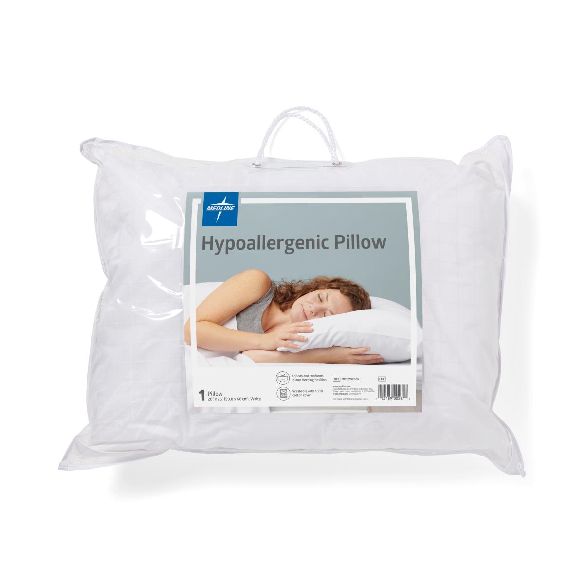 Medline Hypoallergenic White Pillow - primehubstore.shop Pillows