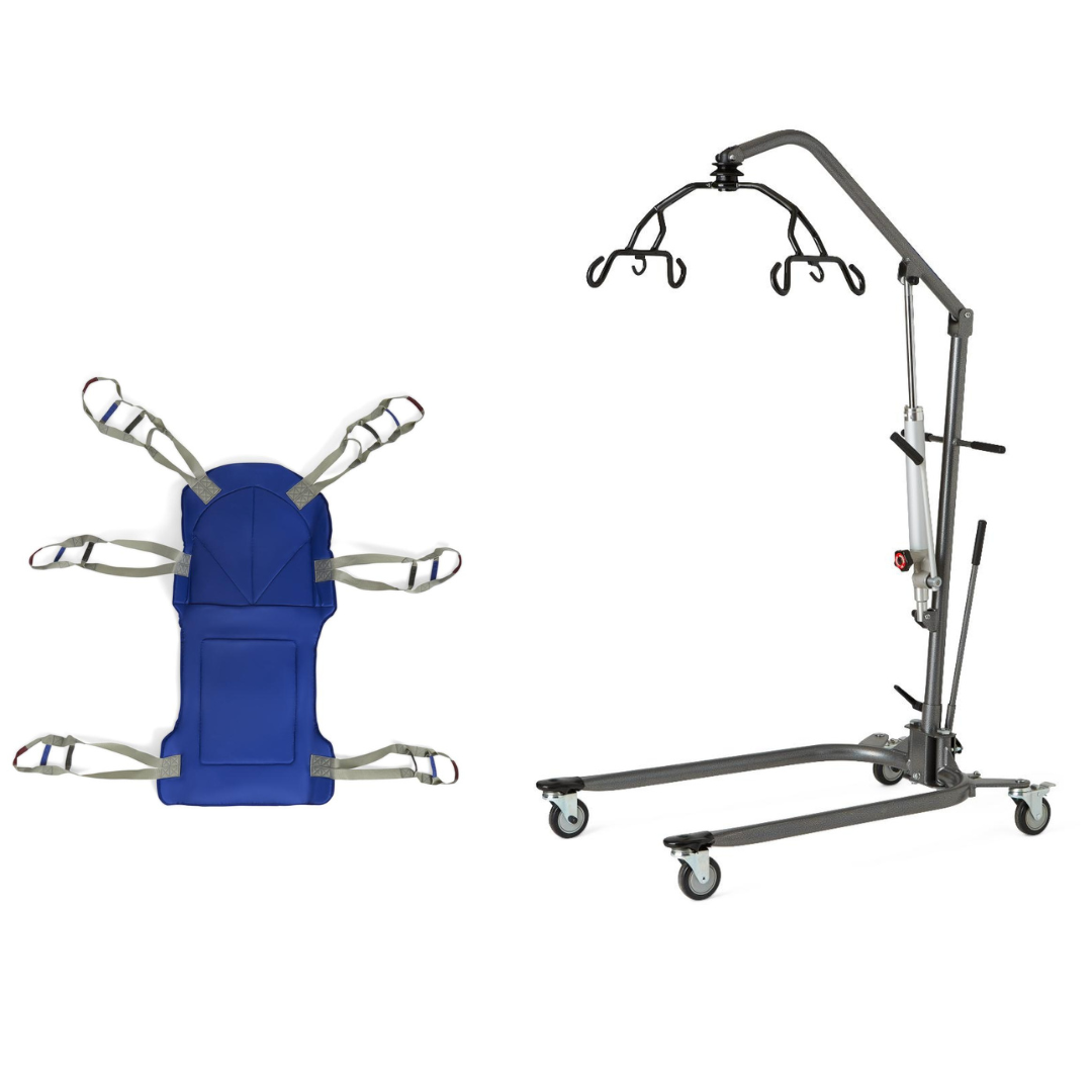Medline Manual Hydraulic Patient Lift with 6 Point Cradle - primehubstore.shop Patient Lifts