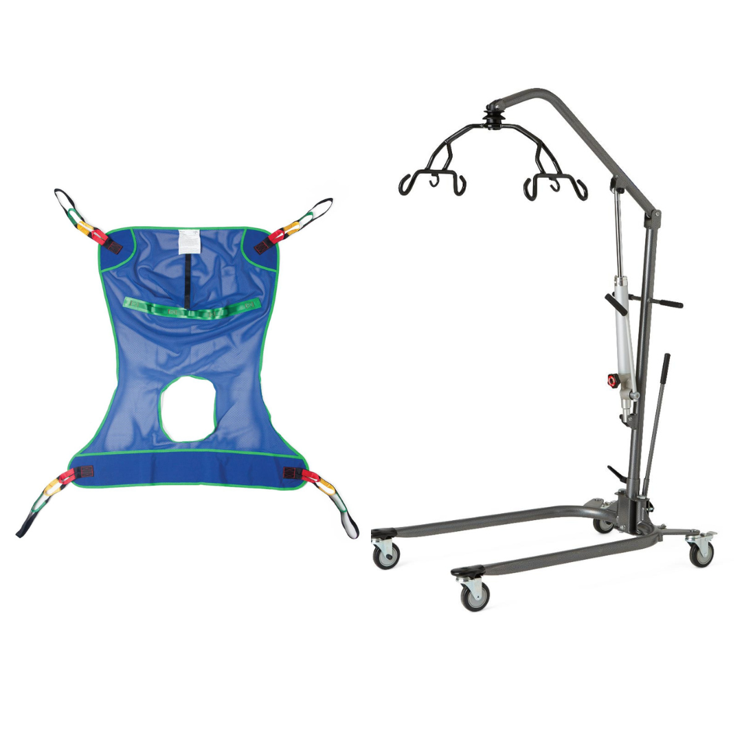 Medline Manual Hydraulic Patient Lift with 6 Point Cradle - primehubstore.shop Patient Lifts