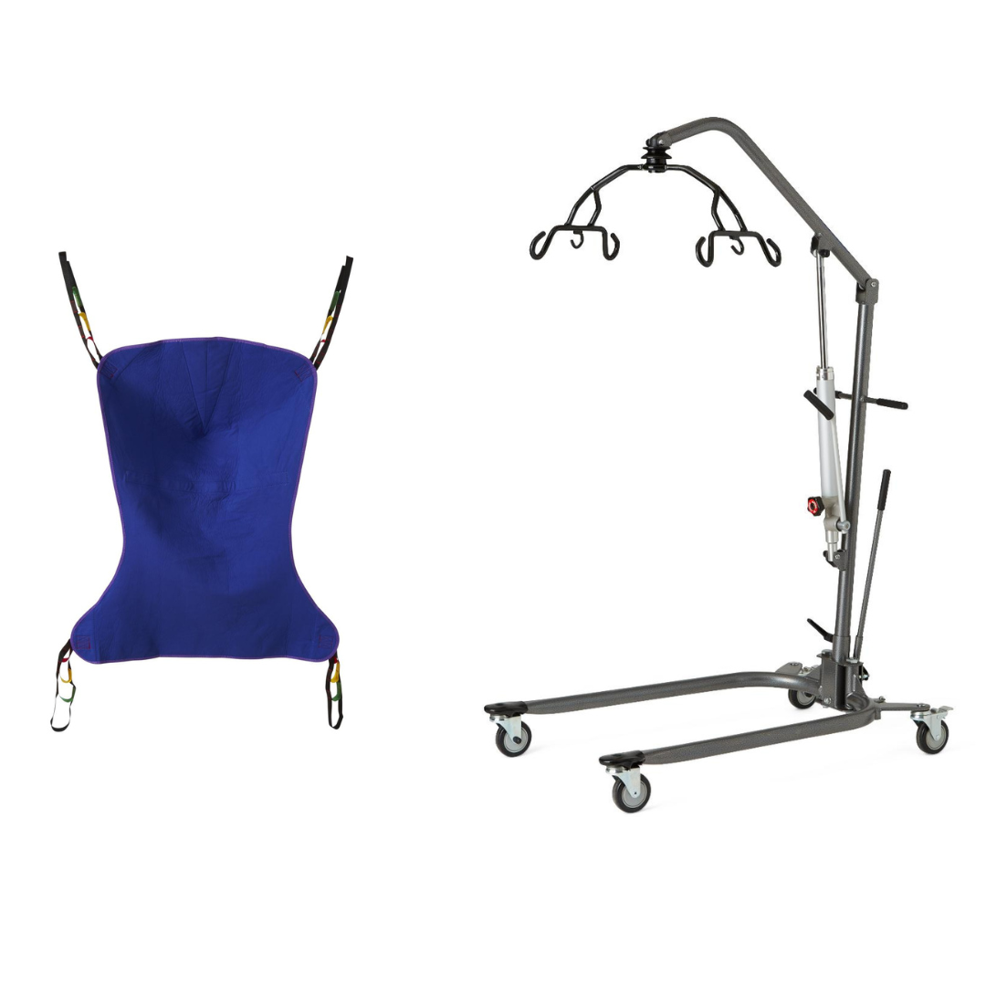 Medline Manual Hydraulic Patient Lift with 6 Point Cradle - primehubstore.shop Patient Lifts