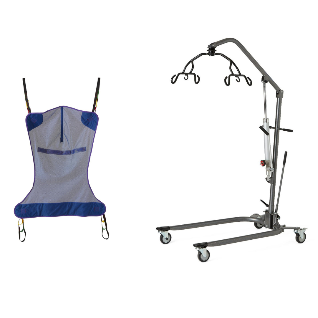 Medline Manual Hydraulic Patient Lift with 6 Point Cradle - primehubstore.shop Patient Lifts