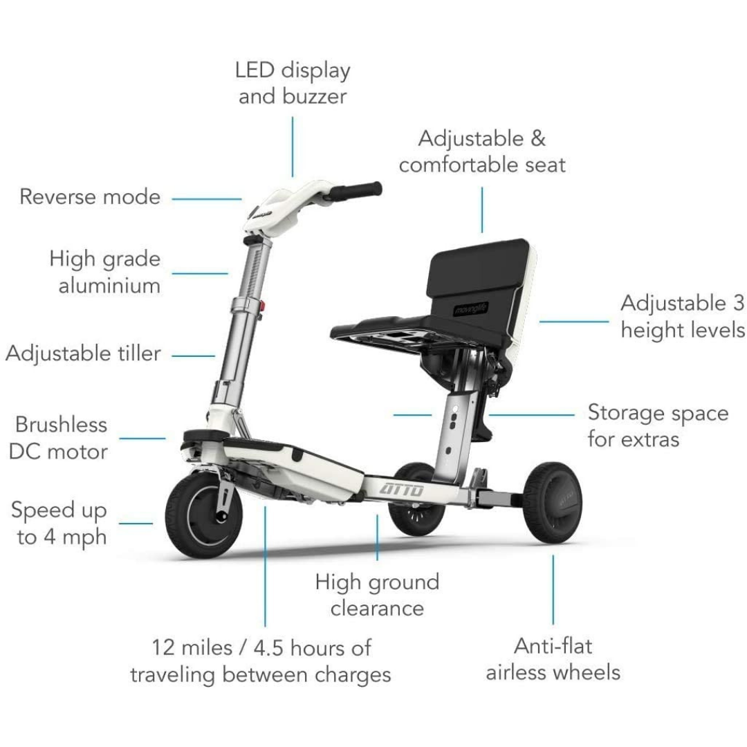 Moving Life ATTO Full-Size Folding Travel Scooter - Airline Approved - Blowout - primehubstore.shop Scooters