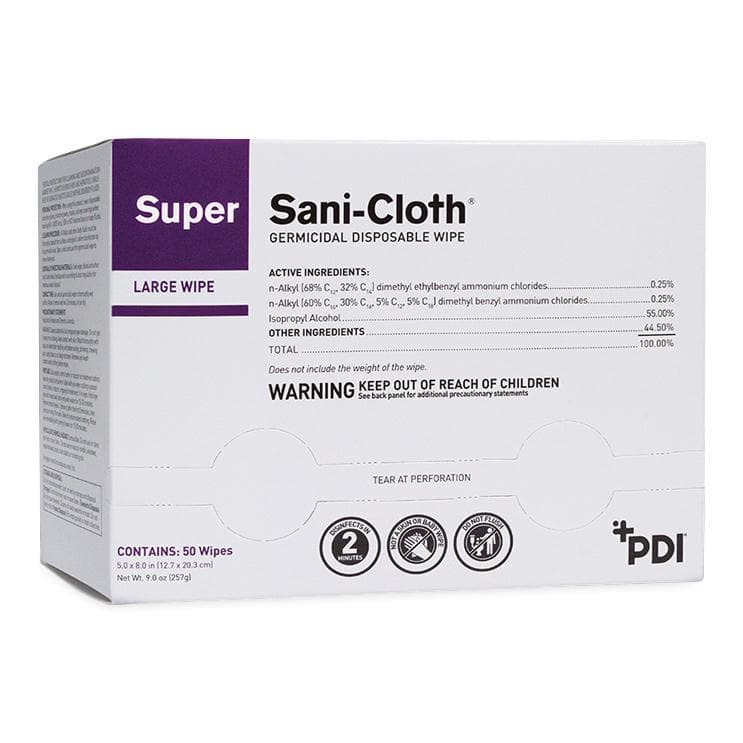 PDI Super Sani-Cloth Germicidal Disposable Individually Wrapped Wipes - primehubstore.shop Disinfectants