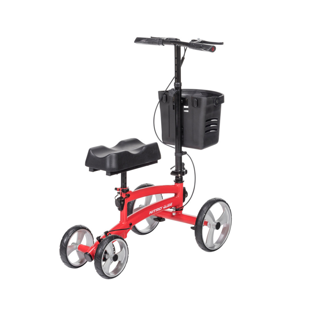 Drive Medical Nitro™ Glide Knee Walker with Basket - primehubstore.shop Knee Walkers