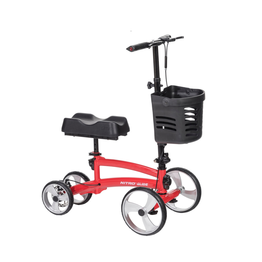 Drive Medical Nitro™ Glide Knee Walker with Basket - primehubstore.shop Knee Walkers