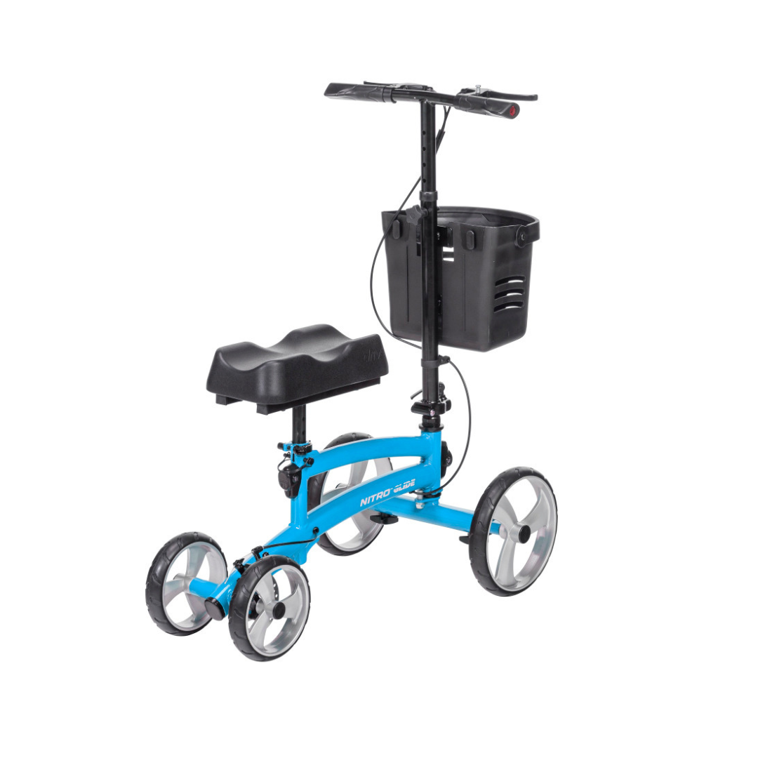 Drive Medical Nitro™ Glide Knee Walker with Basket - primehubstore.shop Knee Walkers
