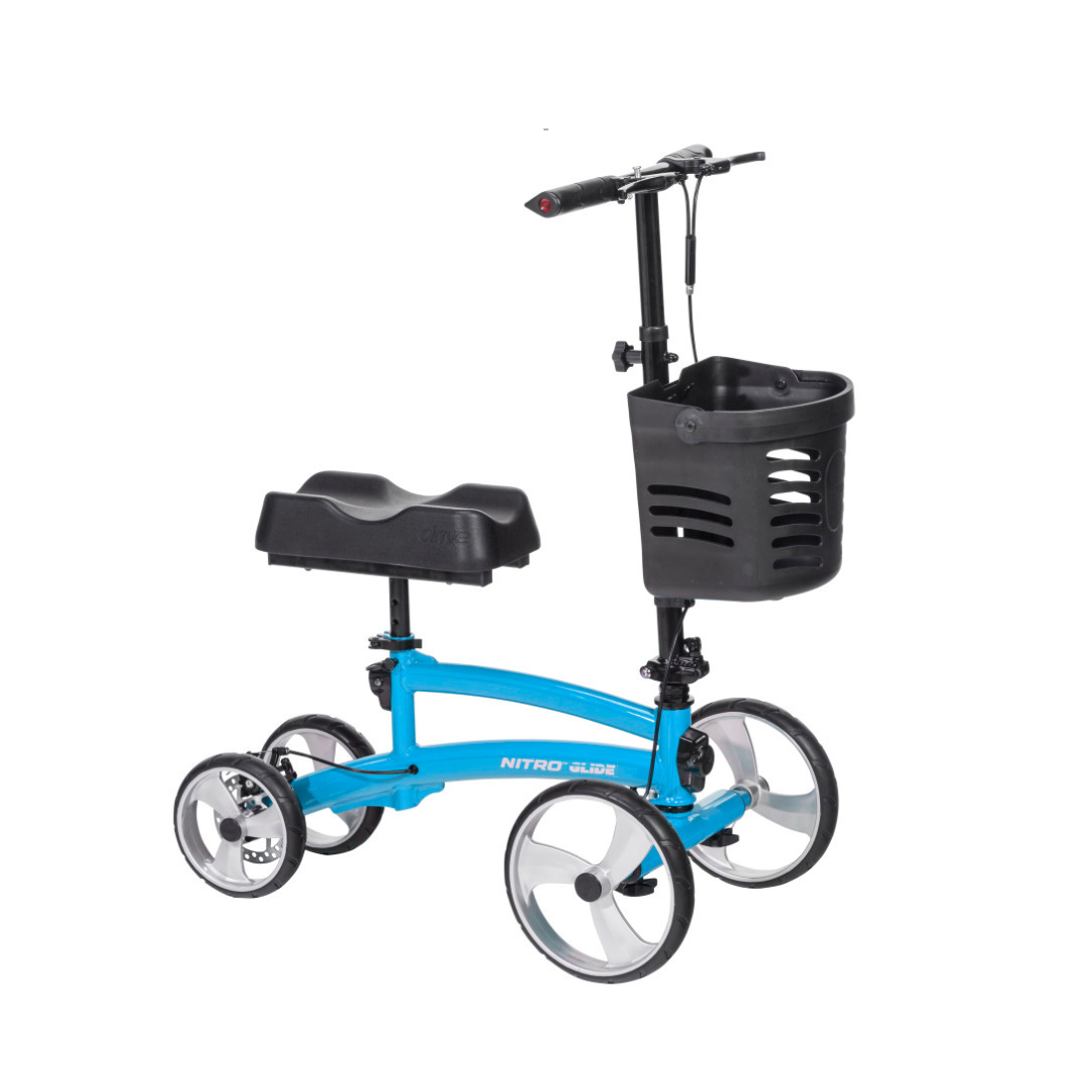 Drive Medical Nitro™ Glide Knee Walker with Basket - primehubstore.shop Knee Walkers