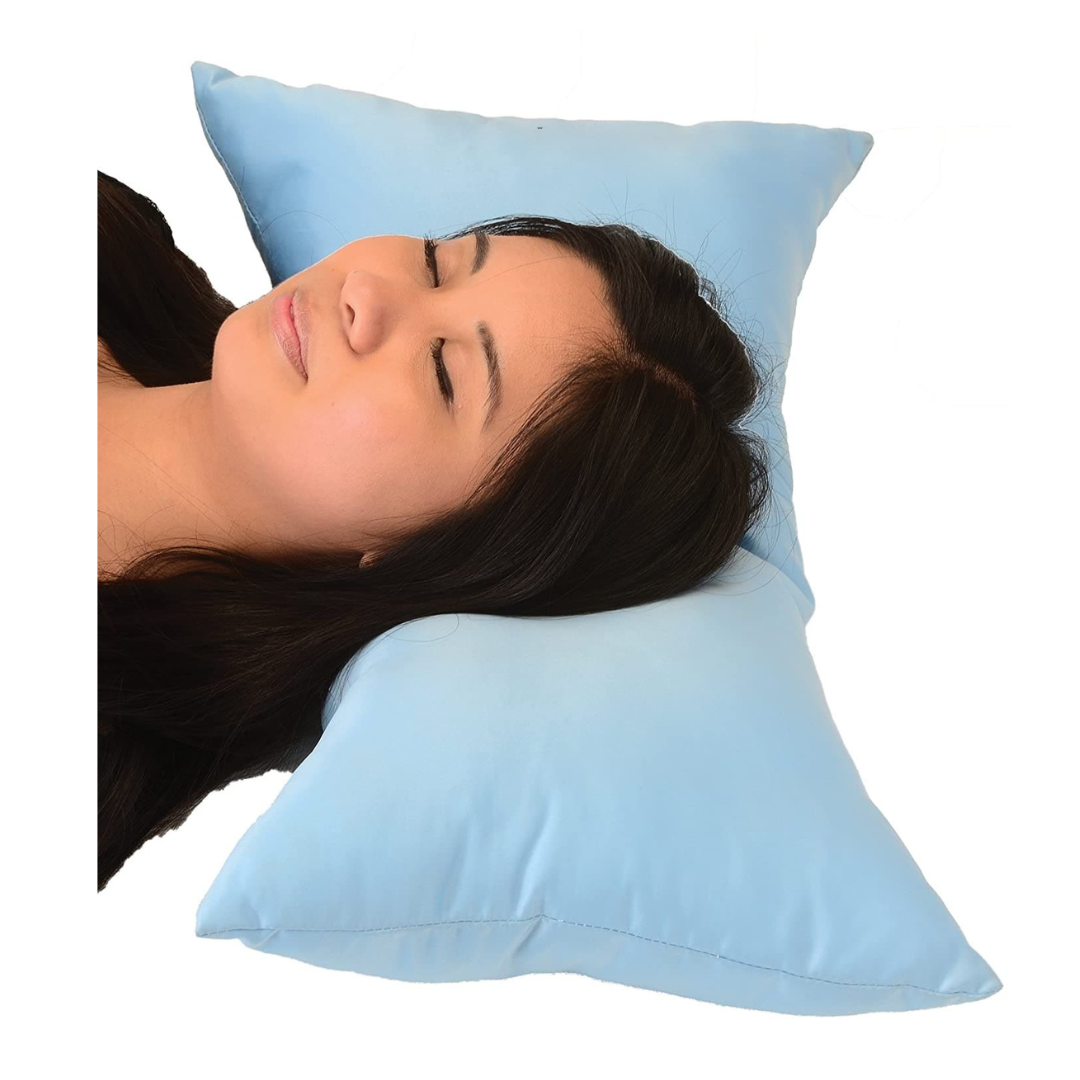 Nova Medical Butterfly Shaped Head & Neck Pillow with Removable Light Blue Satin Cover - primehubstore.shop Cervical Pillows