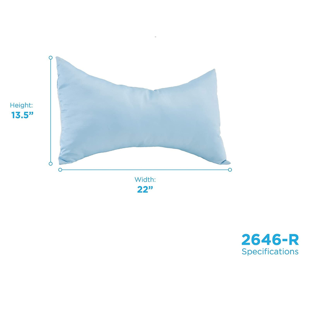 Nova Medical Butterfly Shaped Head & Neck Pillow with Removable Light Blue Satin Cover - primehubstore.shop Cervical Pillows