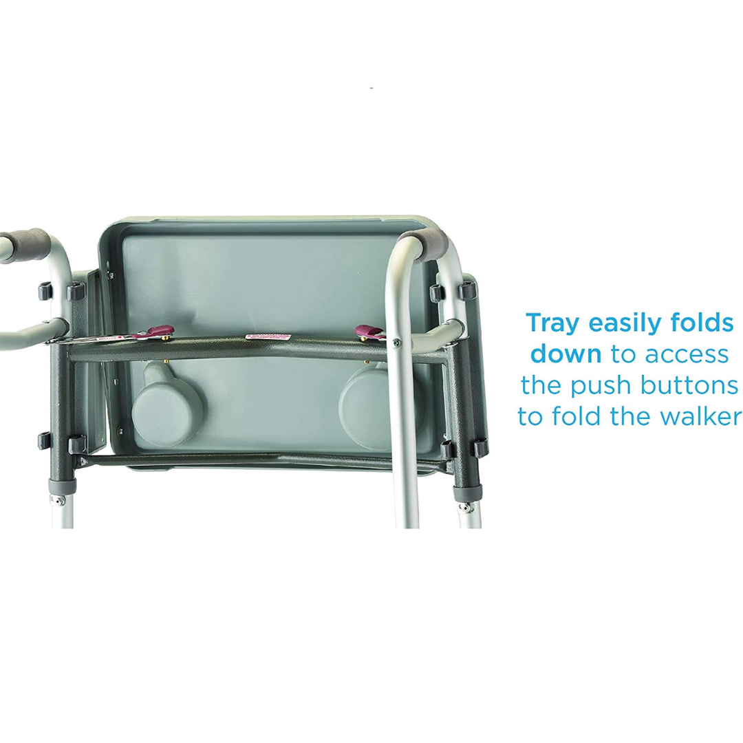 Nova Medical Walker Folding Food Tray - primehubstore.shop Walker Parts & Accessories