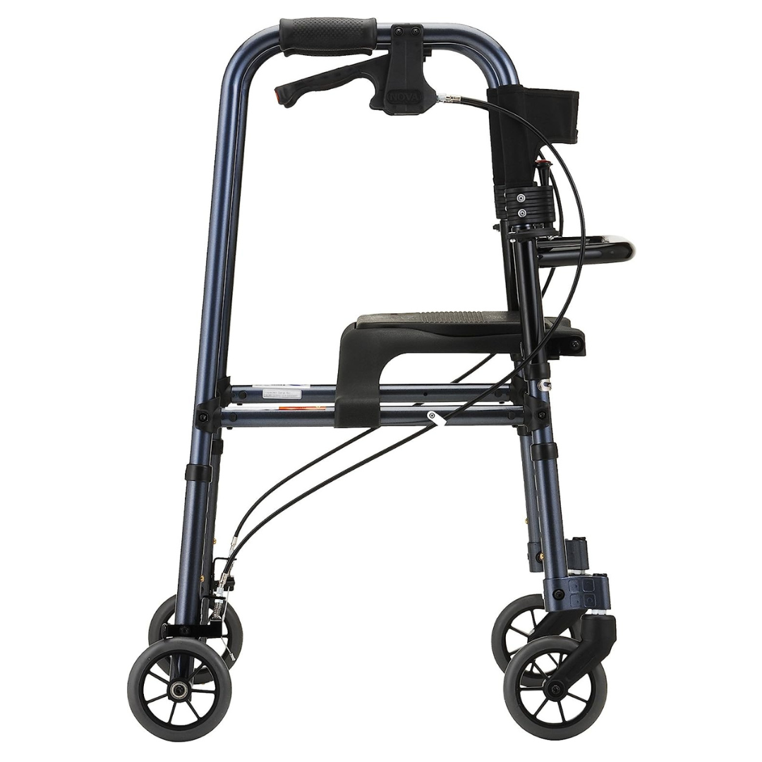 Nova Medical 4010 Cruiser De-Light Hybrid Walker Rollator with Seat - primehubstore.shop Rollators