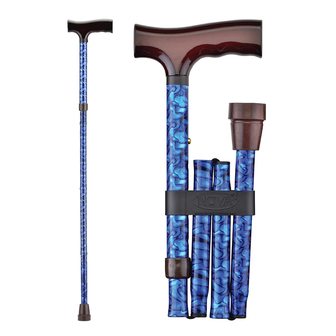 Nova Medical Designer Aluminum Folding Canes with Wood Handles - primehubstore.shop Canes