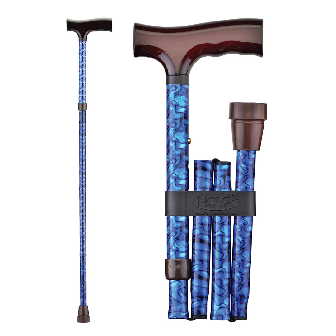 Nova Medical Designer Aluminum Folding Canes with Wood Handles - primehubstore.shop Canes