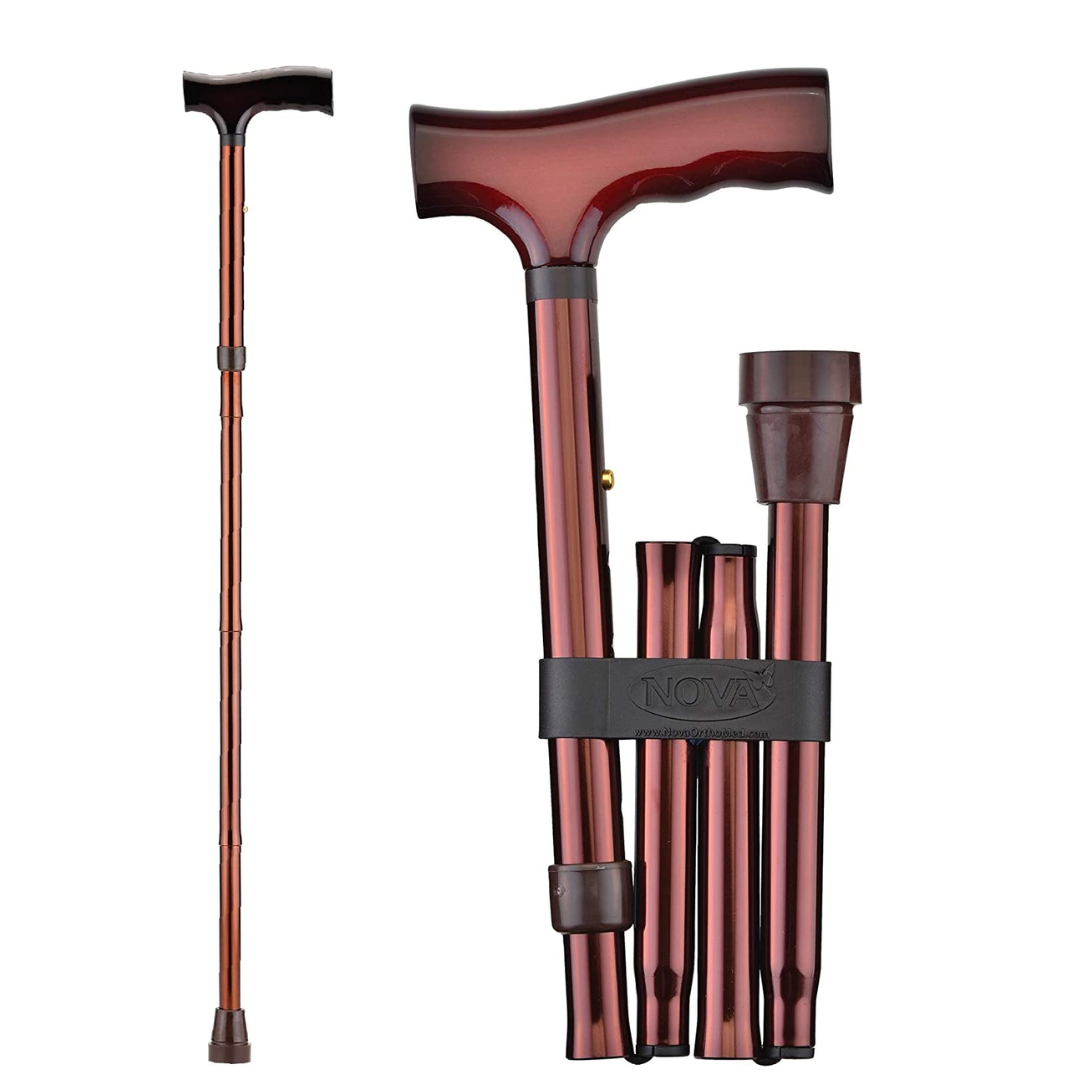 Nova Medical Designer Aluminum Folding Canes with Wood Handles - primehubstore.shop Canes