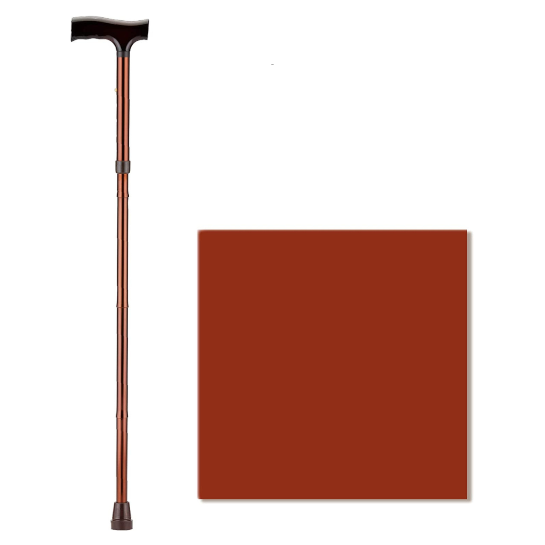 Nova Medical Designer Aluminum Folding Canes with Wood Handles - Bronze