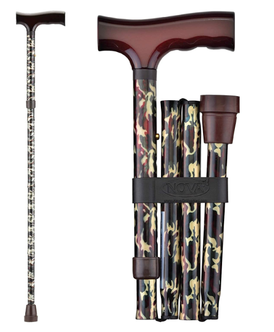 Nova Medical Designer Aluminum Folding Canes with Wood Handles - primehubstore.shop Canes