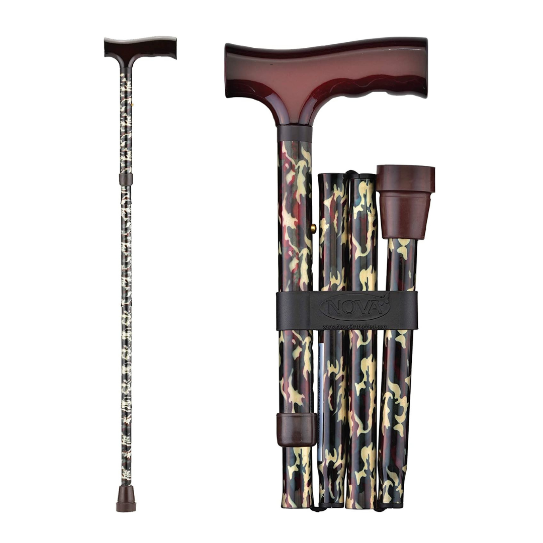 Nova Medical Designer Aluminum Folding Canes with Wood Handles - primehubstore.shop Canes