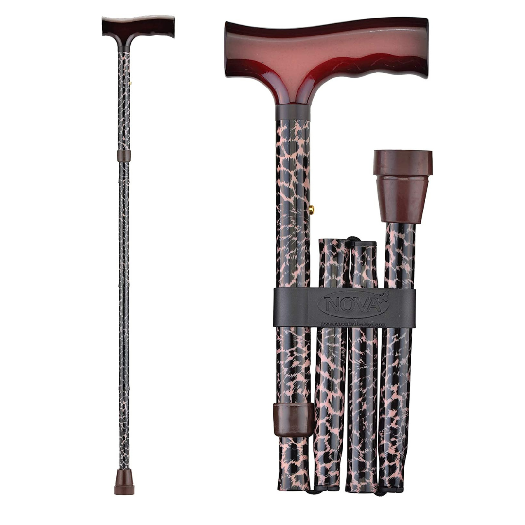 Nova Medical Designer Aluminum Folding Canes with Wood Handles - primehubstore.shop Canes