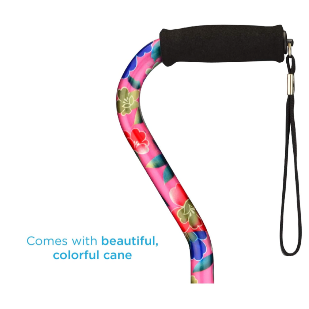 Nova Medical Designer Folding Walker Package with Cane and Accessories - primehubstore.shop walkers