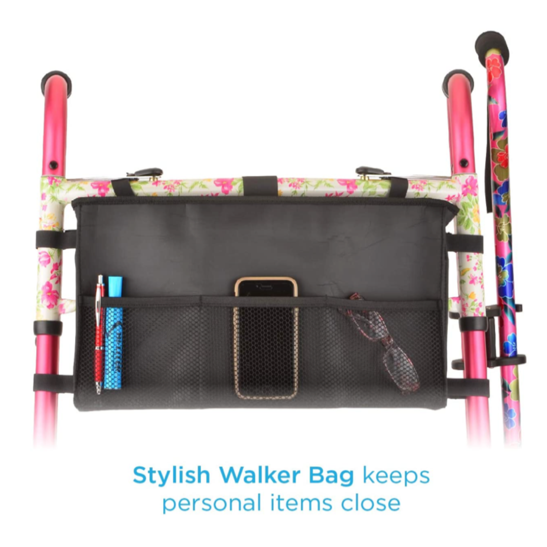 Nova Medical Designer Folding Walker Package with Cane and Accessories - primehubstore.shop walkers