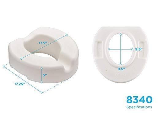 Nova Medical Elevated Raised Toilet Seat for Standard and Elongated - primehubstore.shop Raised Toilet Seats