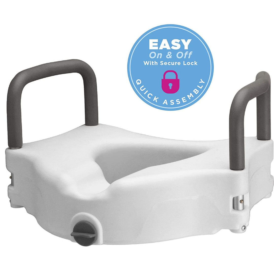 Nova Medical Elevated Raised Toilet Seat with Removable & Padded Handles - primehubstore.shop Raised Toilet Seats