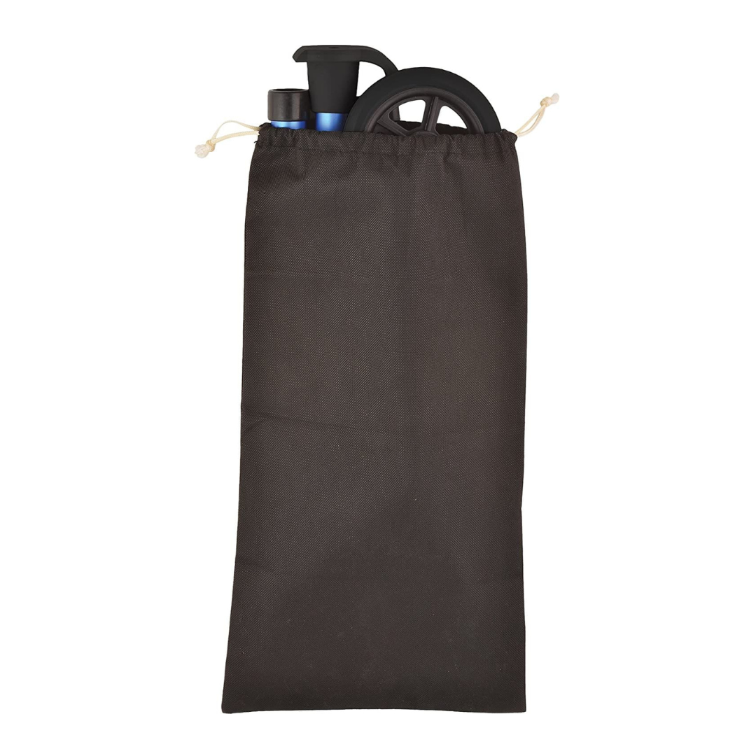 Nova Medical Folding Walker with 5” Front Wheels, Glide Skis and Mobility Bag - Blue - primehubstore.shop walkers