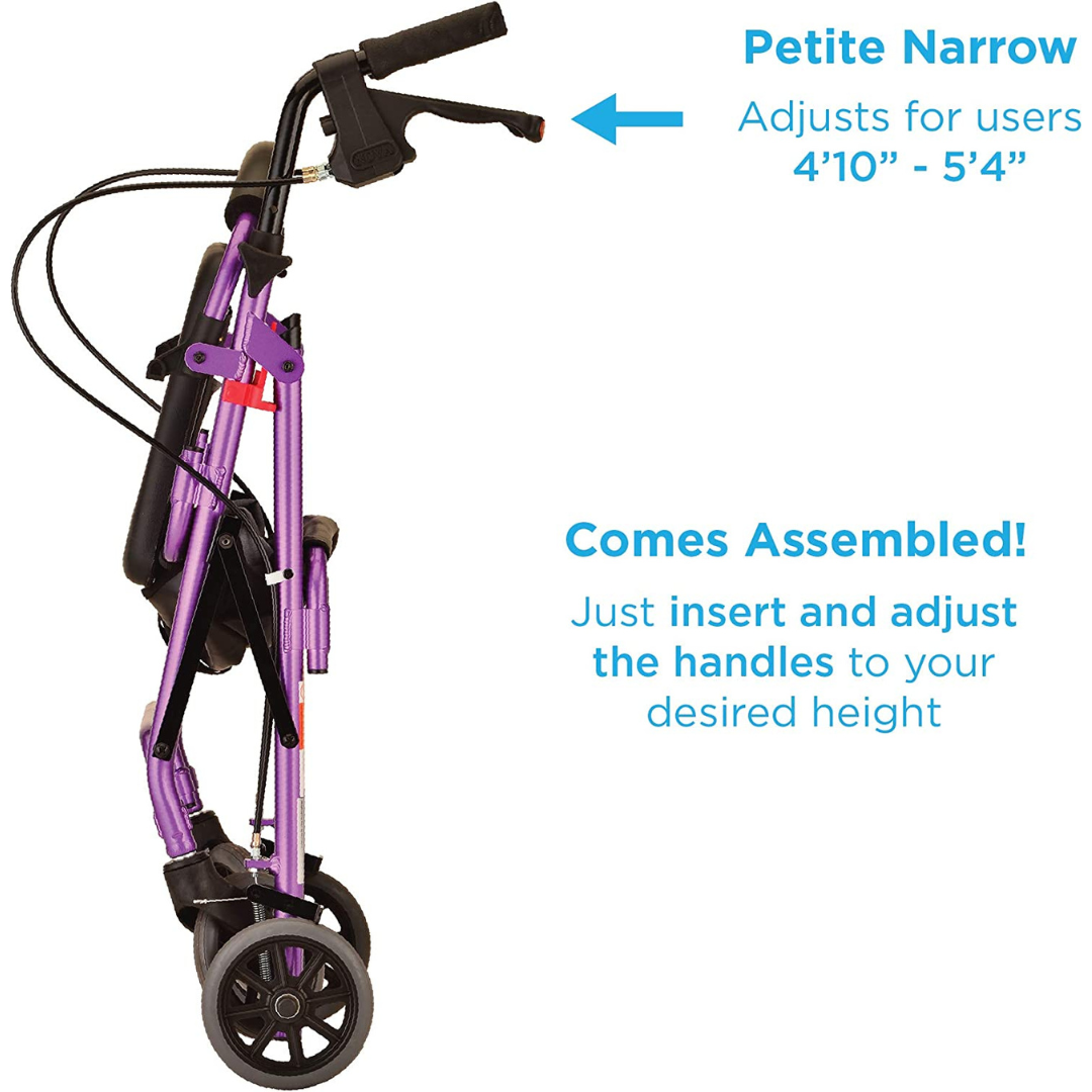 Nova Medical 4208 GetGo Petite Narrow Folding Lightweight Rollators with 6" Wheels - primehubstore.shop Rollators