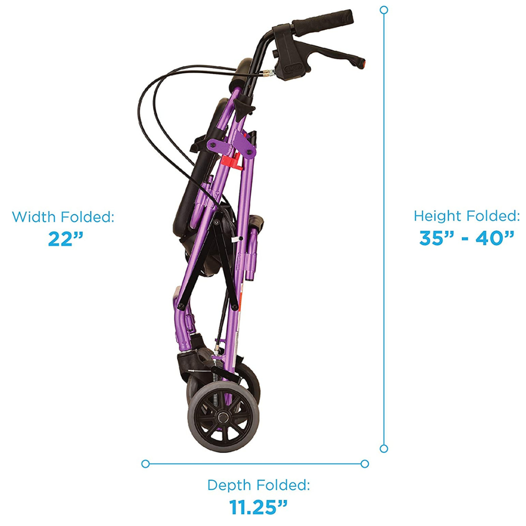 Nova Medical 4208 GetGo Petite Narrow Folding Lightweight Rollators with 6" Wheels - primehubstore.shop Rollators